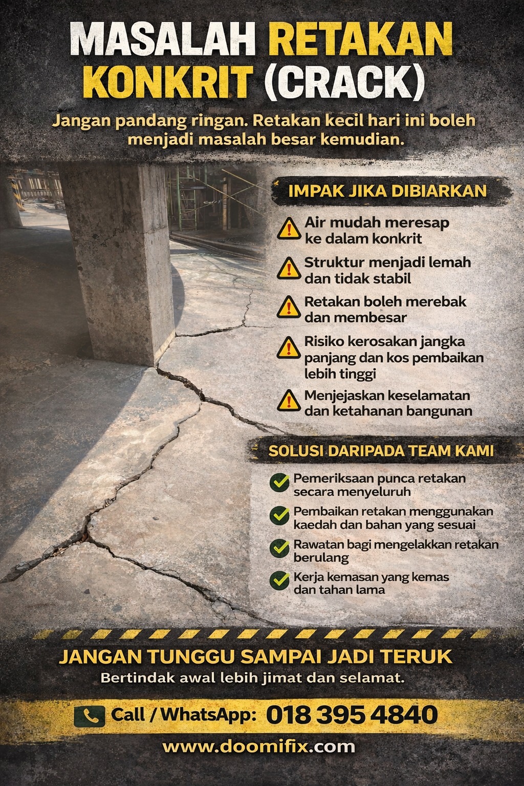 Image for Ada Nampak CRACK macam ni kat premis anda?