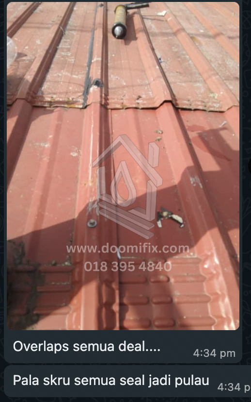 Roofing dan Waterproofing Area Dungun dan Kerteh: Alhamdulillah..Siap Hari Ini!
